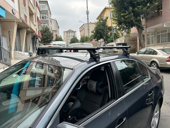 For Bmw 5 Sedan (E60) 2003-2010 Roof Rack Cross Bars Normal Roof, Silver