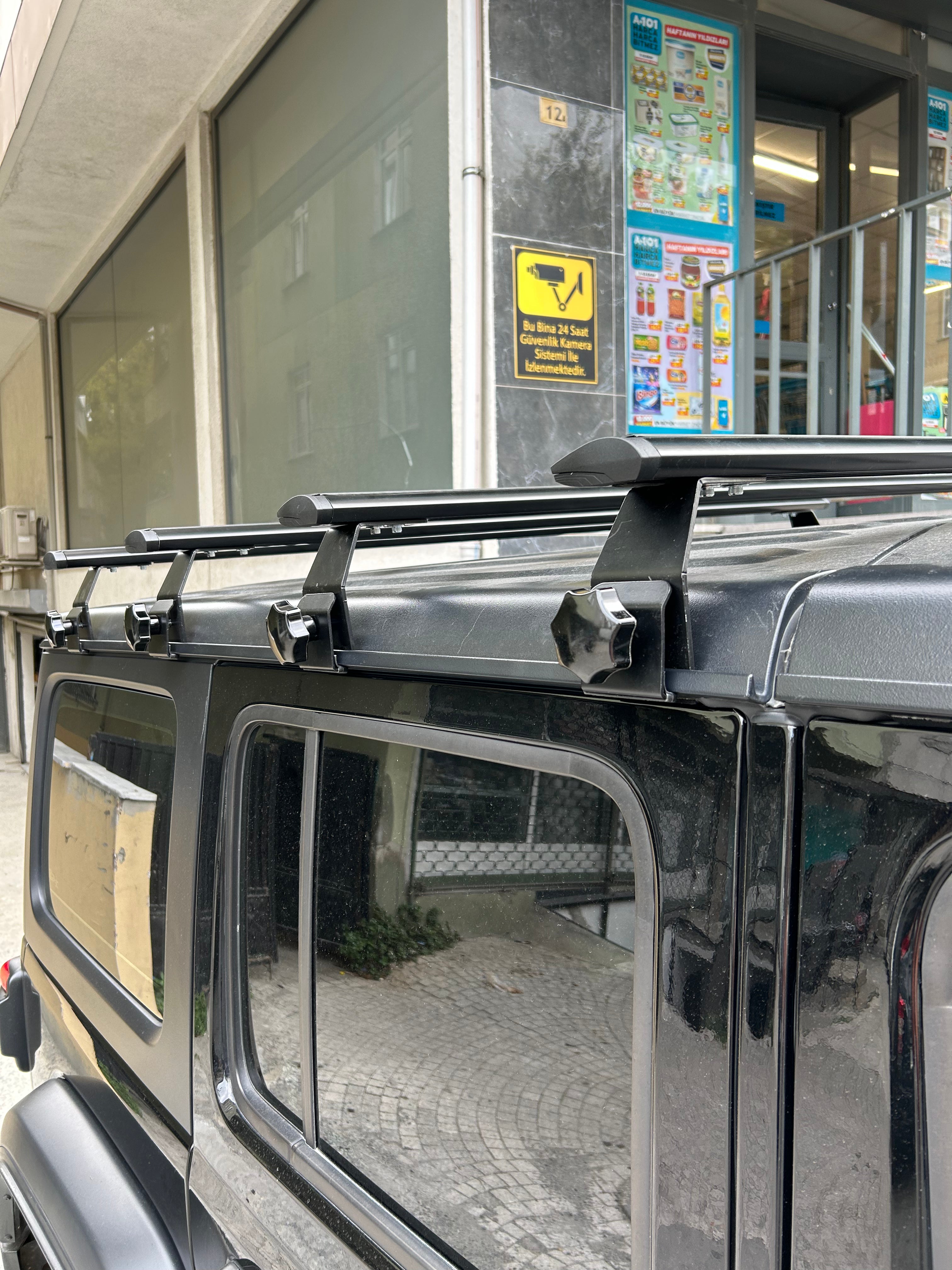 Für Jeep Gladiator JT 2020-Up Dachträgersystem, Aluminium-Querstange, Metallhalterung, abschließbar, Silber