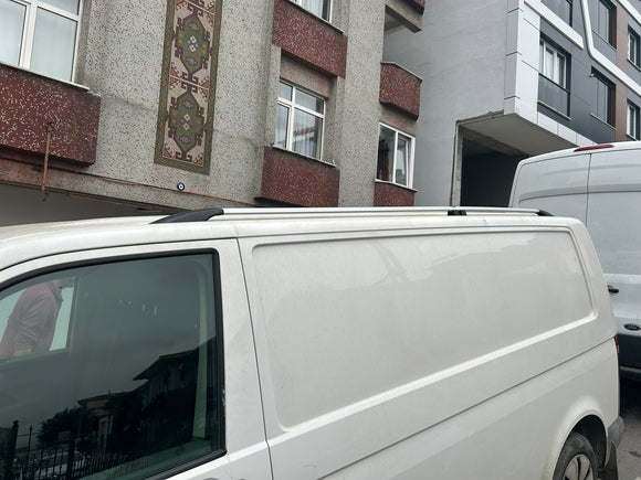 For Volkswagen Transporter T5 LWB 2003-2015 Roof Rails and Roof Rack Cross Bar Silver
