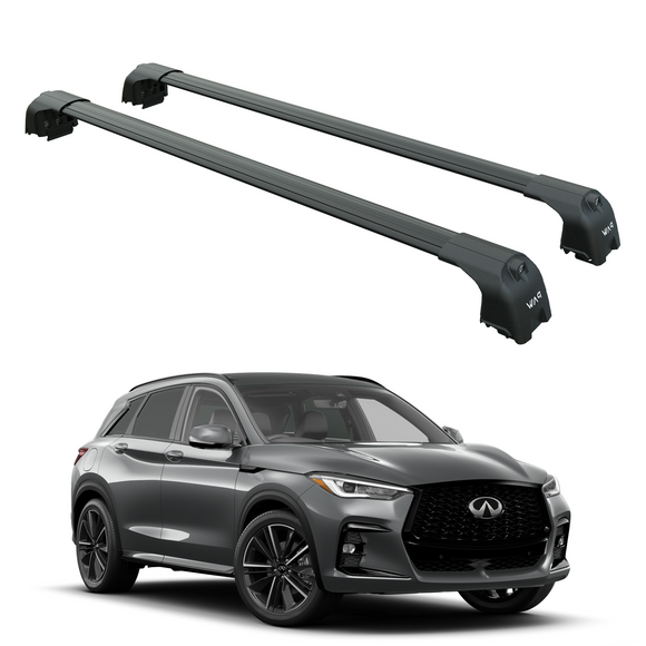 For Infiniti QX50 (J55X) 2017-2025 Roof Rack System, Aluminium Cross Bar, Black