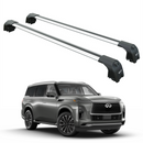 For Infiniti QX80 (2025- Up) Roof Rack System, Aluminium Cross Bar, Silver-1