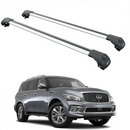 For Infiniti QX80 (Z62) 2014-2024 Roof Rack System, Aluminium Cross Bar, Silver-1