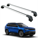 For Jeep Cherokee 2025- Up Roof Rack Cross Bars Flush Rails Silver-1