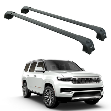 For Jeep Grand Wagoneer (2021-2025) Roof Rack Cross Bars Flush Rail, Black