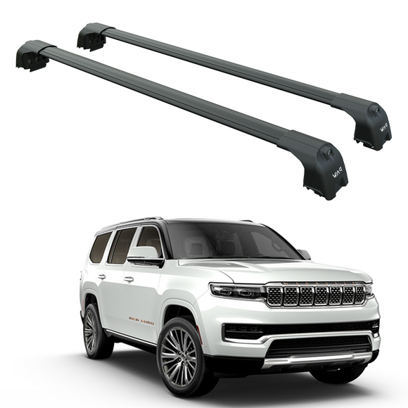 For Jeep Grand Wagoneer (2021-2025) Roof Rack Cross Bars Flush Rail, Black