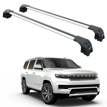 For Jeep Grand Wagoneer (2021-2025) Roof Rack Cross Bars Flush Rail, Silver