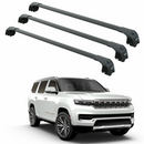 For Jeep Grand Wagoneer (2021-2025) Roof Rack Cross Bars Flush Rail, 3Qty Black-1
