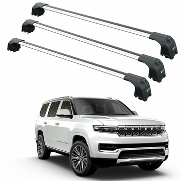 For Jeep Grand Wagoneer (2021-2025) Roof Rack Cross Bars Flush Rail, 3Qty Silver