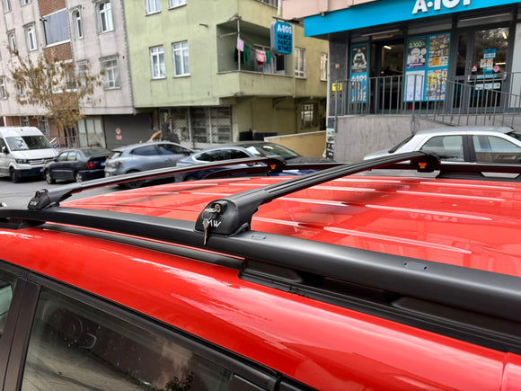 For Jeep Renegade (2015-2023) Roof Rack Cross Bars Raised Rail, Black