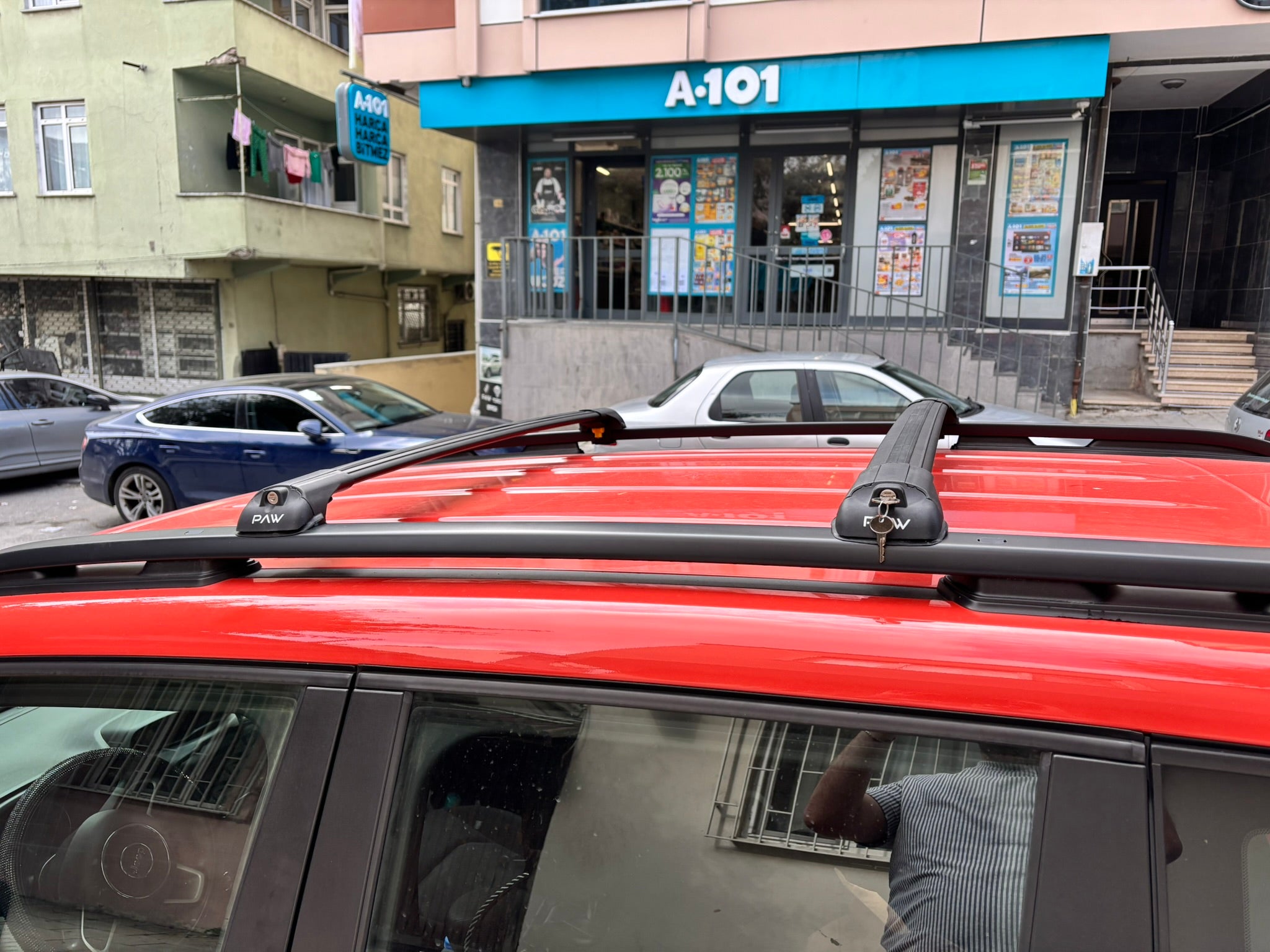 Für Jeep Renegade 2015-Up Dachträgersystem, Aluminium-Querstange, Metallhalterung, abschließbar, Schwarz