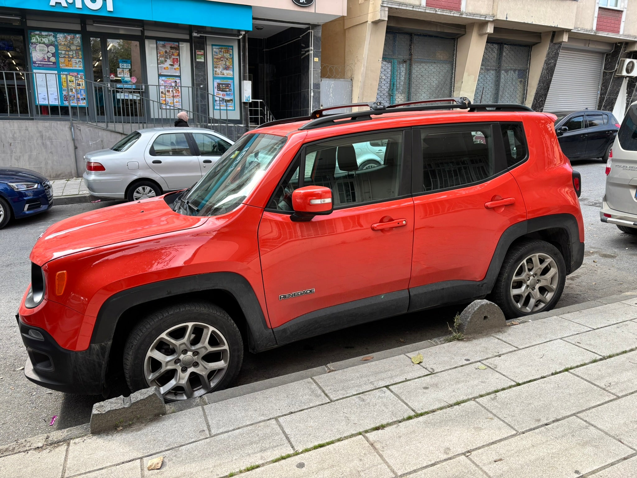 Für Jeep Renegade 2015-Up Dachträgersystem, Aluminium-Querstange, Metallhalterung, abschließbar, Schwarz