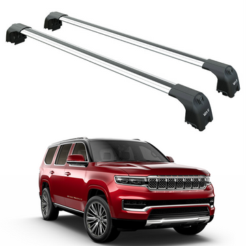 For Jeep Wagoneer (2021-2025) Roof Rack Cross Bars Flush Rail, Silver