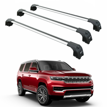 For Jeep Wagoneer 2021-2025 Roof Rack Cross Bars Flush Rail, 3Qty Silver