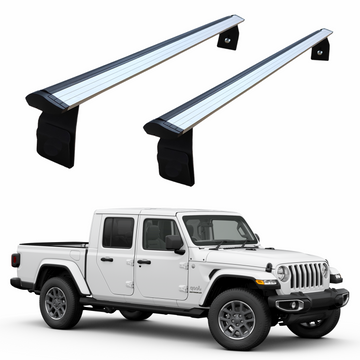 For Jeep Gladiator JT 2020-Up Roof Rack Cross Bars Rain Gutters Silver