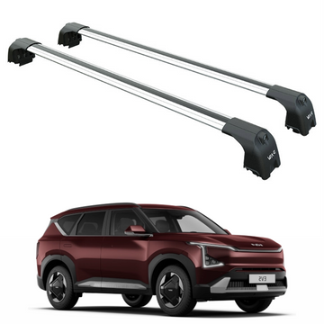 For Kia EV5 (2025- UP) Roof Rack Cross Bars Flush Roof Rail Paw Pro 2 Silver