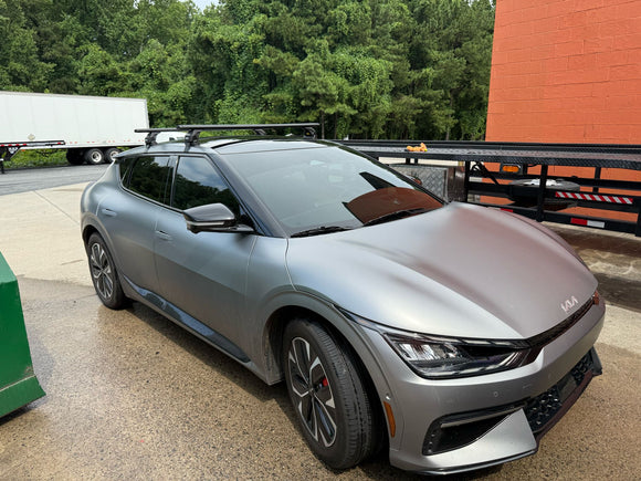 For Kia EV6 2019-2025 Roof Rack Cross Bars Normal Roof Alu Black