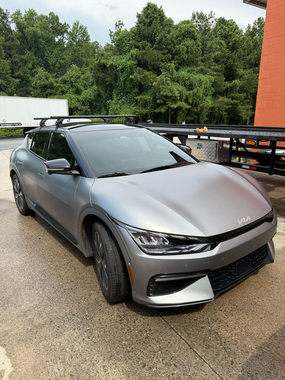 For Kia EV6 2019-2025 Roof Rack Cross Bars Normal Roof Alu Black