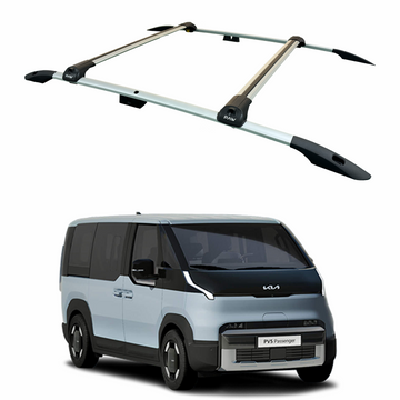 Für Volkswagen ID Buzz ab 2022 Dachseitenschienen und Dachträger-Querstangen Alu Silber