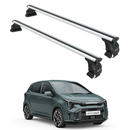 For Kia Picanto 2024-2025 Roof Rack System, Aluminium Cross Bar, Normal Roof, Silver-1