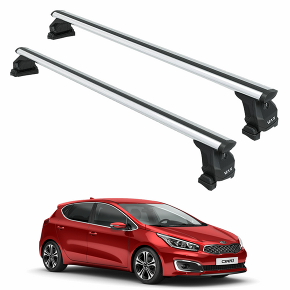 For Kia Ceed 2012-2018 Roof Rack Cross Bars Fix Point Silver