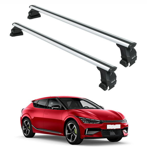 For Kia EV6 2019-2025 Roof Rack Cross Bars Normal Roof Alu Silver