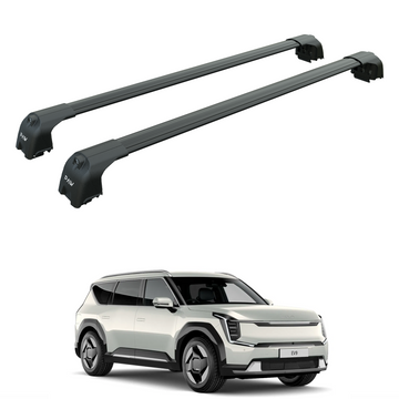 For Kia EV9 2023-2025 Roof Rack Cross Bars Flush Rail Black