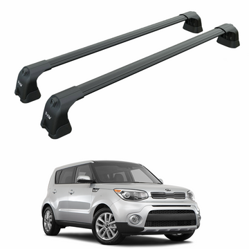 For Kia Soul 2011-2019 Roof Rack Cross Bars Fix Point Black