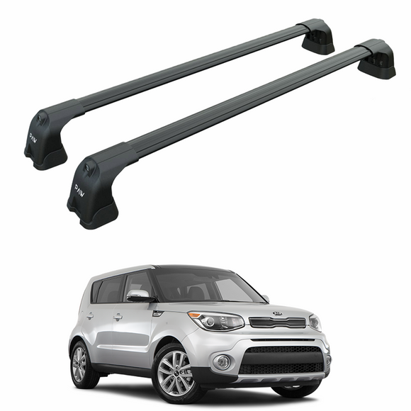 For Kia Soul 2011-2019 Roof Rack Cross Bars Fix Point Black