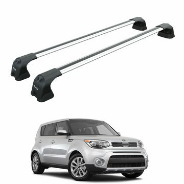 For Kia Soul 2011-2019 Roof Rack Cross Bars Fix Point Silver