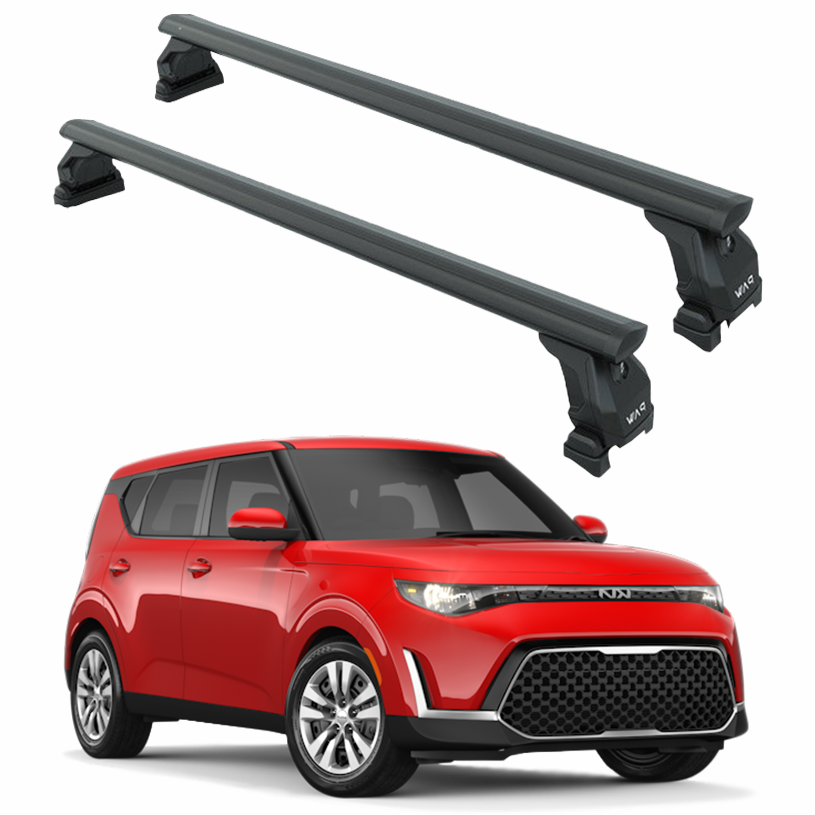 For Kia Soul 2020-2025 Roof Rack Cross Bars Fix Point Fix Pro Series Black