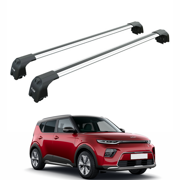 For Kia Soul 2020-2025 Roof Rack Cross Bars Flush Rail Silver