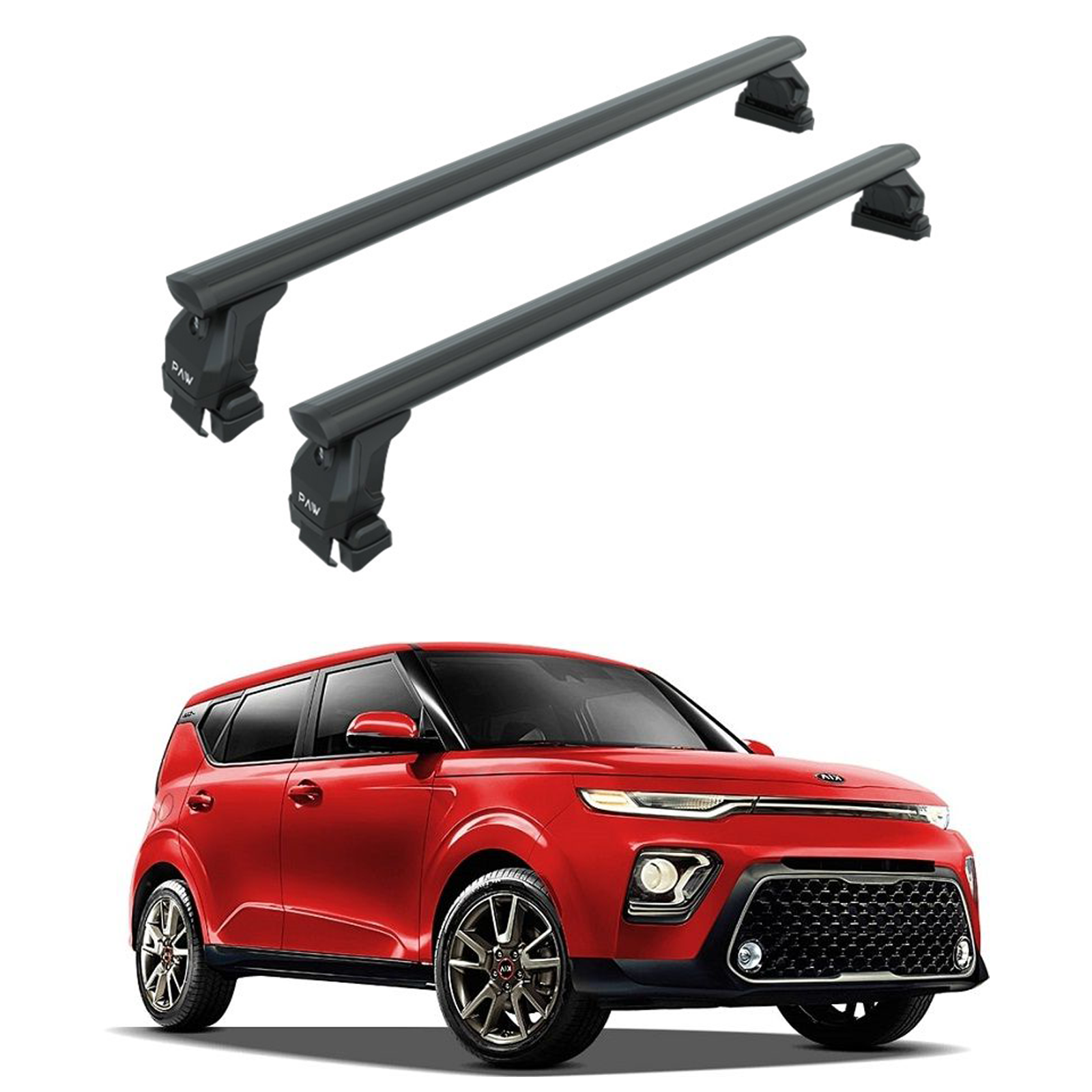 For Kia Soul 2021-2025 Roof Rack Cross Bars Fix Point Fix Pro Series Black