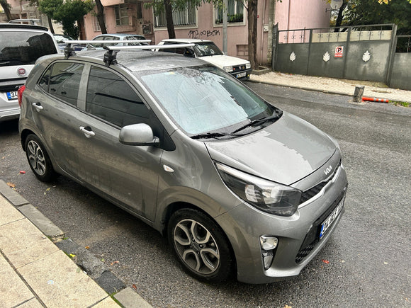 For Kia Picanto 2017-2023 Roof Rack Cross Bars Normal Roof Alu Silver