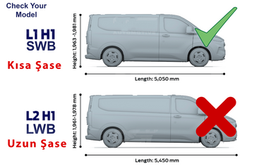 For Ford Transit Custom L1 (2023-2026) Roof Side Rails – Plus Model, Aluminum, Silver - 0