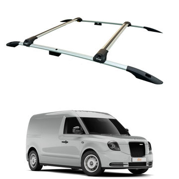 LEVC VN5 Roof Rails and Roof Rack Cross Bars Plus Silver