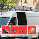 Nissan NV Cargo Ladder Rack – 2 Aluminum Cross Bars, Silver | NV1500 NV2500 NV3500 2012–2021-5