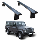 For Land Rover Defender 110 1993-2020 Roof Rack Cross Bars Rain Gutters Black-1
