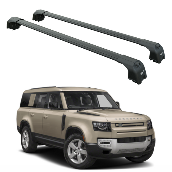 For Land Rover Defender  130 2020-2025 Roof Rack Cross Bars T Slot Rail Alu Black