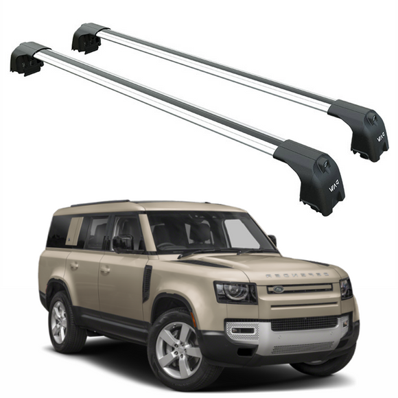 For Land Rover Defender 130 (L663) 2020-present Roof Rack Cross Bars T Slot Rail Silver