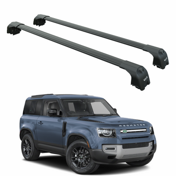 Für Land Rover Defender 2020-Up Dachträgersystem Träger Querstangen Aluminium abschließbar Hochwertige Metallhalterung Silber