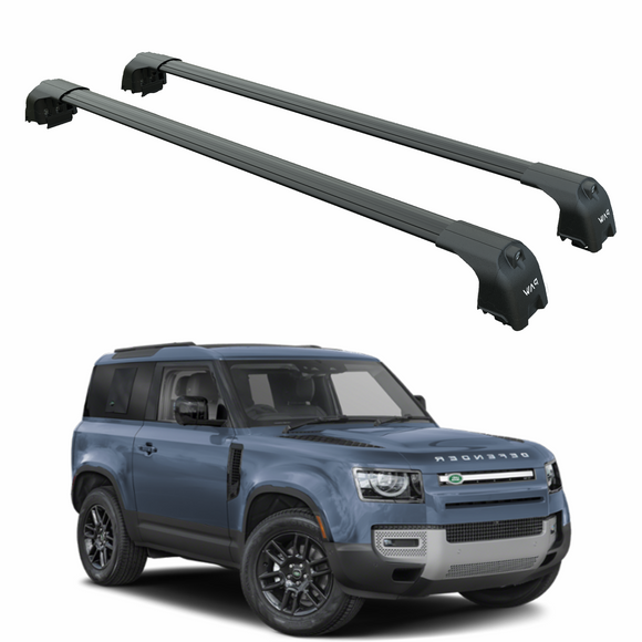 Für Land Rover Defender 2020-Up Dachträgersystem Träger Querstangen Aluminium abschließbar Hochwertige Metallhalterung Silber