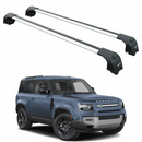 Für Land Rover Defender 2020-Up Dachträgersystem Träger Querstangen Aluminium abschließbar Hochwertige Metallhalterung Silber-1