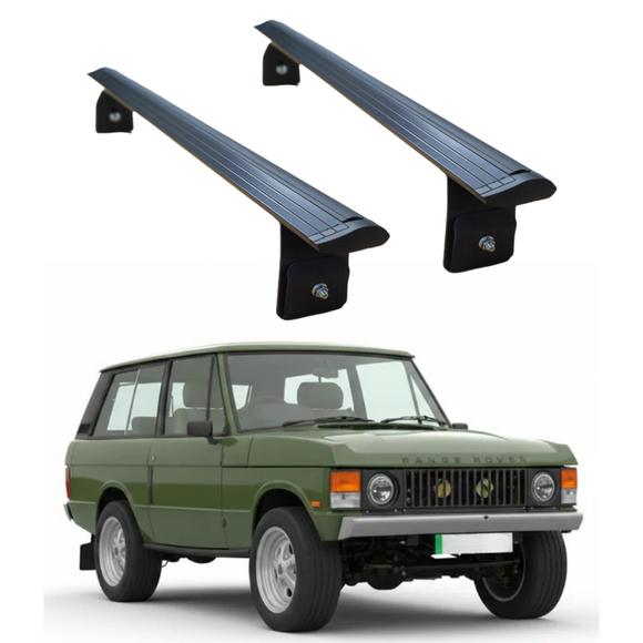 For Land Rover Range Rover Classic 1970-1994 Cross Bars Rain Gutter Black