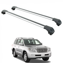 Für Toyota Land Cruiser 2021-Up Dachträger Querträger Metallhalterung Erhöhte Schiene Alu Schwarz-1