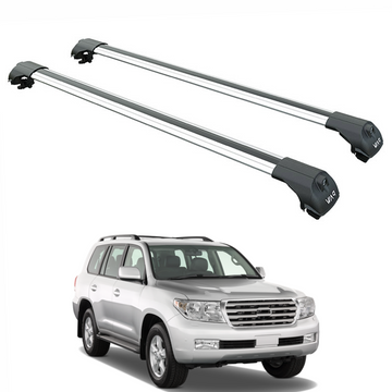 Für Toyota Land Cruiser 2021-Up Dachträger Querträger Metallhalterung Erhöhte Schiene Alu Schwarz