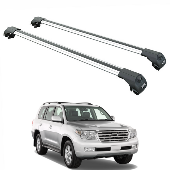 Für Toyota Land Cruiser 2021-Up Dachträger Querträger Metallhalterung Erhöhte Schiene Alu Schwarz