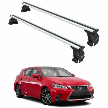 For Lexus CT 200H (2011-2017) Roof Rack Cross Bars Normal Roof Pro 4, Silver