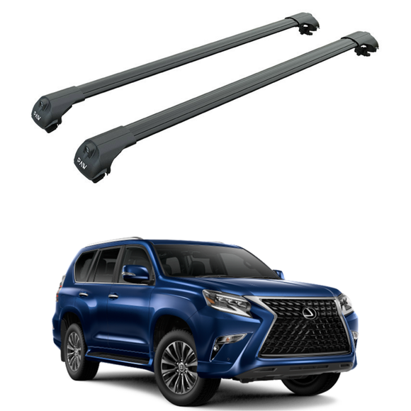 Für Lexus GX460 2010–2020, Dachträgersystem, Träger, Querträger, Aluminium, abschließbar, hochwertige Metallhalterung, Schwarz