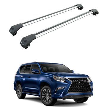 For Lexus GX460 (2019-2023) Roof Rack Cross Bars Flush Rail Silver