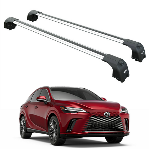 For Lexus RX (2022-2025) Roof Rack Cross Bars Flush Rail Fix, Silver